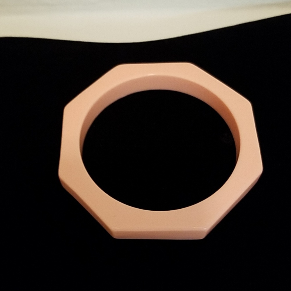 Coral hexagon bracelet